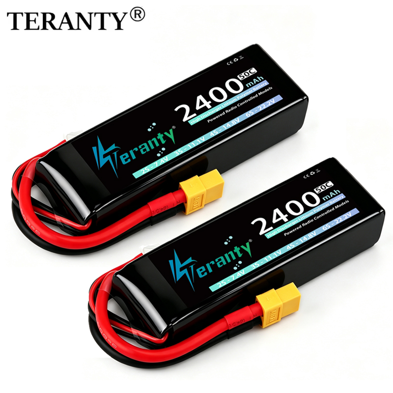 Drone Battery Connector - แบตเตอรี่ลิเธียมโพลิเมอร์ TERANTY 3S 2200/2400/2600mAh 11.1V 50C