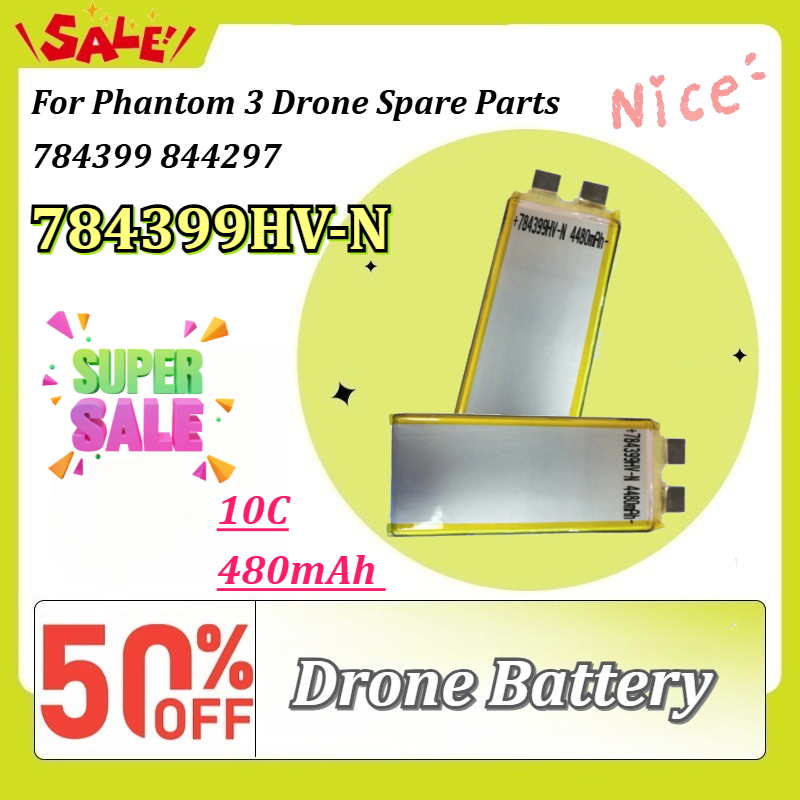 Drone Battery High Voltage - แบตเตอรี่ลิเธียมโพลิเมอร์ใหม่ 4480mAh 10C ความจุสูง แรงดันสูง รุ่น