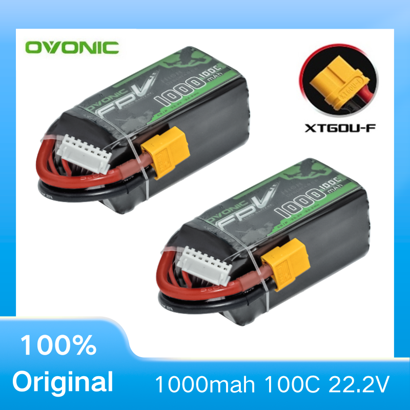 Drone Battery 6S - 2 ชิ้น OVONIC 1000mAh 100C 22.2V