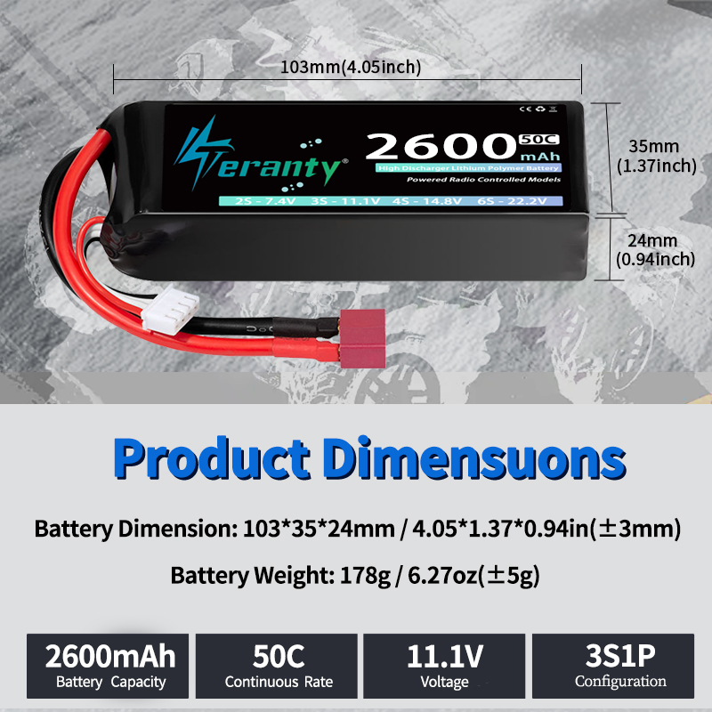แบตเตอรี่ลิเธียมโพลิเมอร์ TERA - Drone Battery Connector บทวิจารณ์และราคา