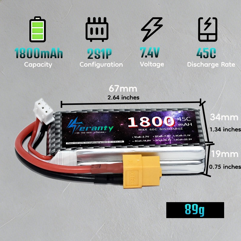 TERANTY 2S 3S 4S 1800mAh แบตเต - Drone Battery 4S บทวิจารณ์และราคา