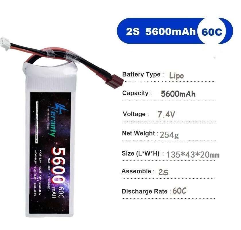 TERANTY 5600MAH 60C 2S 3S 4S 6 - Drone Battery 4S บทวิจารณ์และราคา