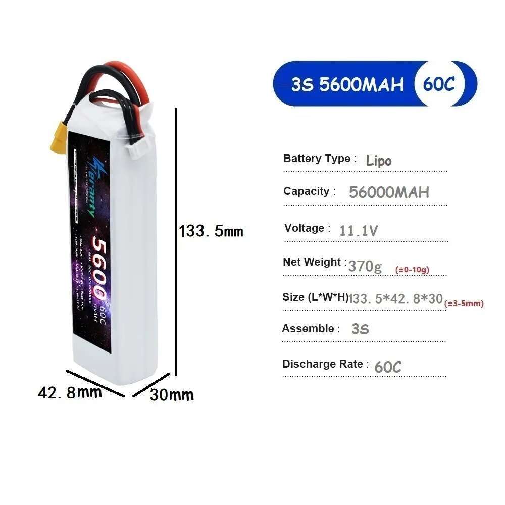 TERANTY 5600MAH 60C 2S 3S 4S 6 - Drone Battery 4S บทวิจารณ์และราคา