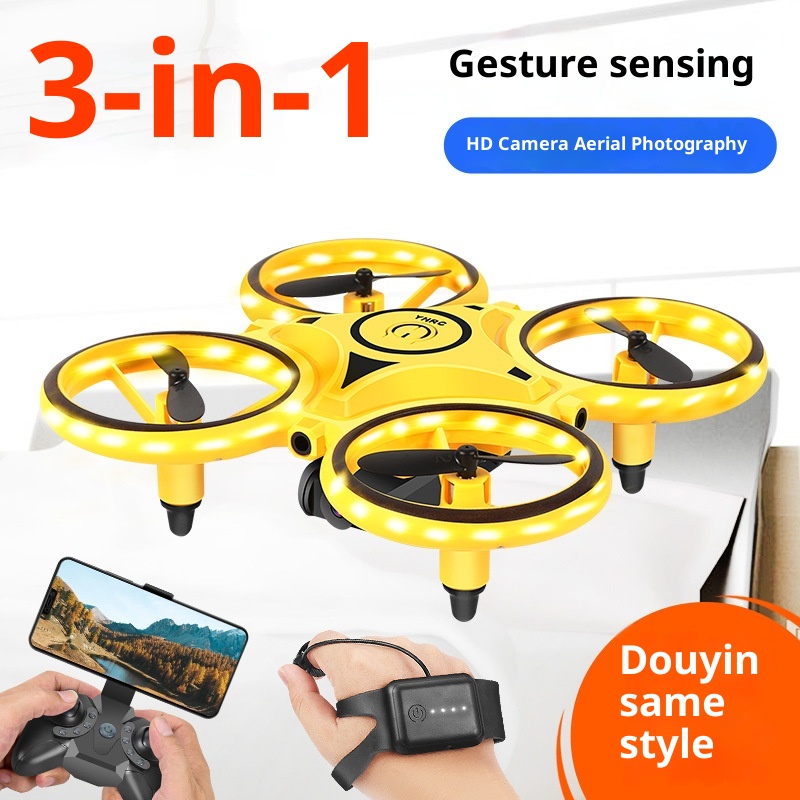 โดรนของเล่นควบคุมด้วยท่าทางไฟฟ - Drone Battery Smart บทวิจารณ์และราคา